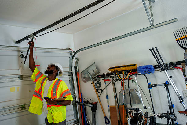 Professional Garage Door Panel Replacement technician working in Madison County County, MS